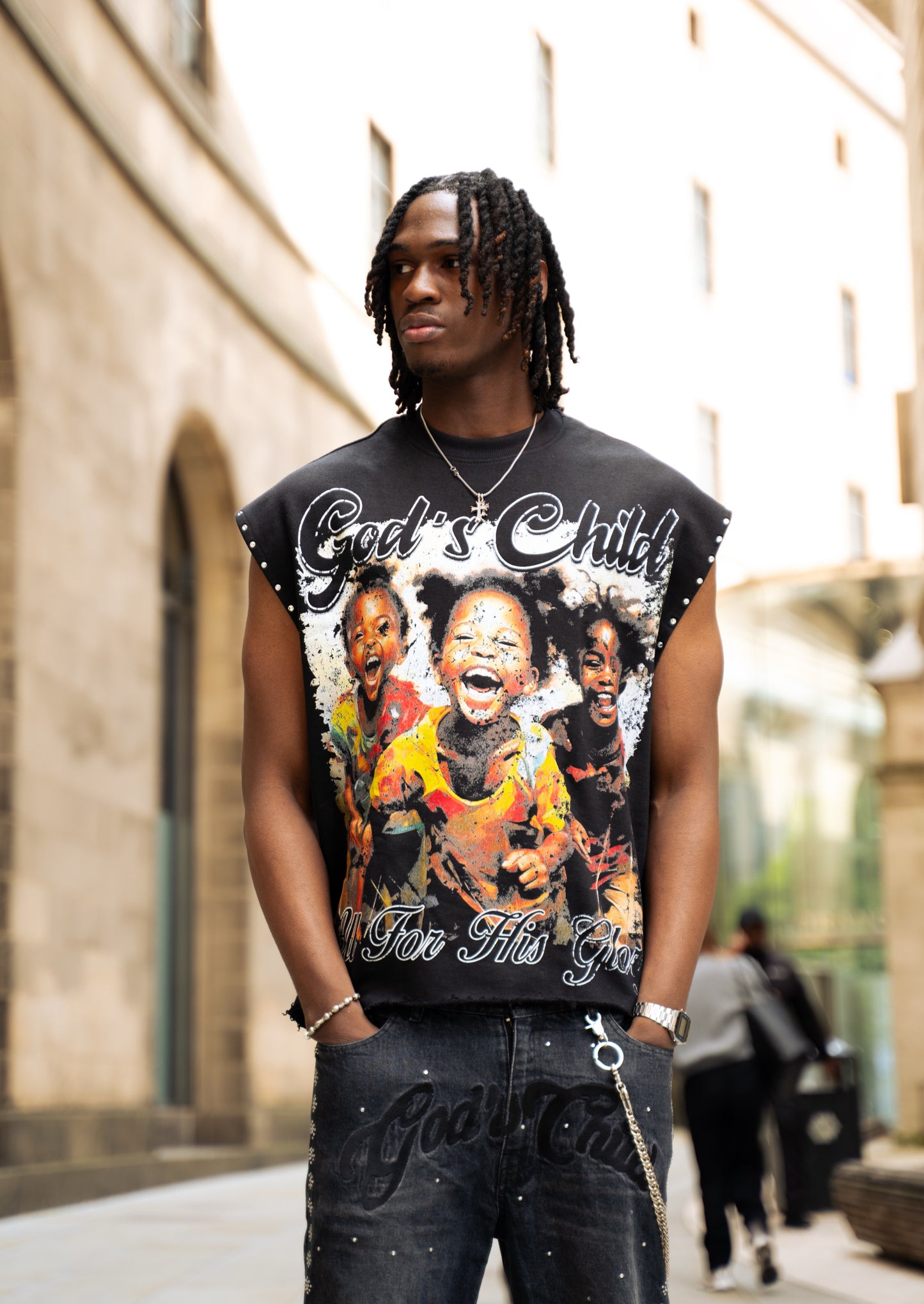 CUT OFF GOD’S CHILD CROPPED SHIRT