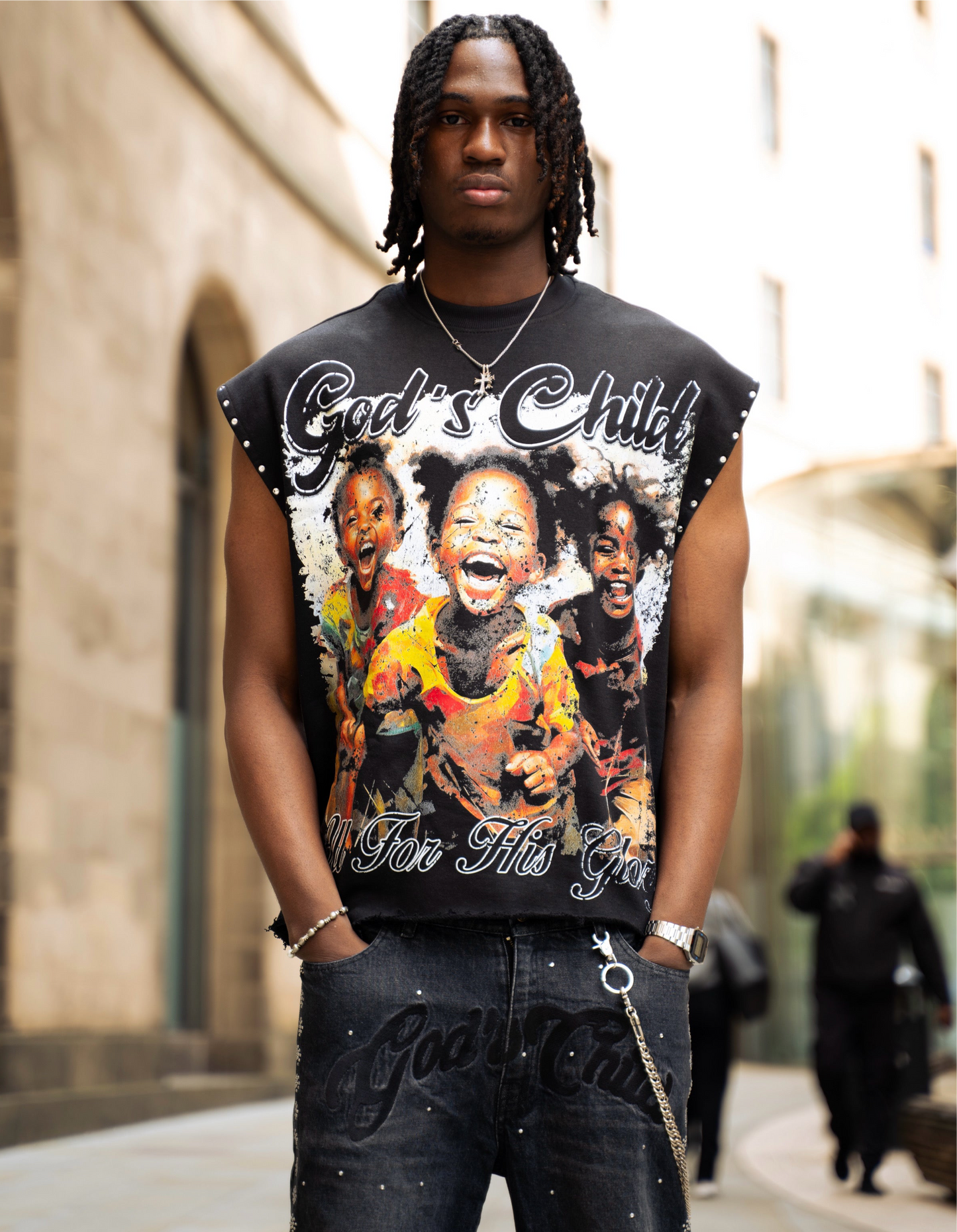 CUT OFF GOD’S CHILD CROPPED SHIRT