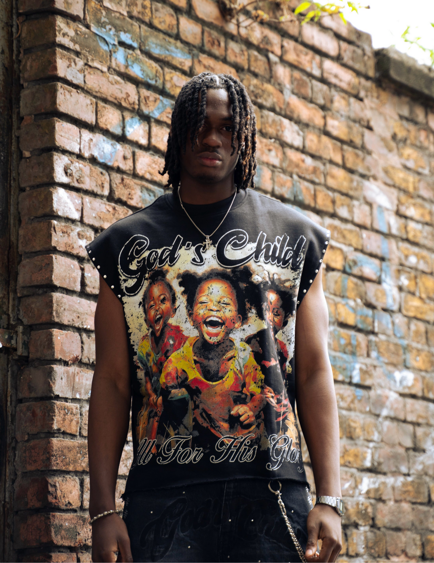 CUT OFF GOD’S CHILD CROPPED SHIRT