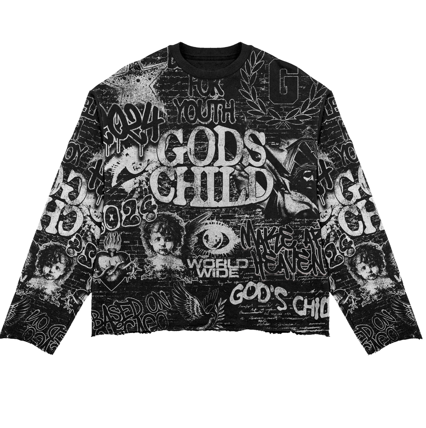GRAFFITI CHILD CROPPED SHIRT