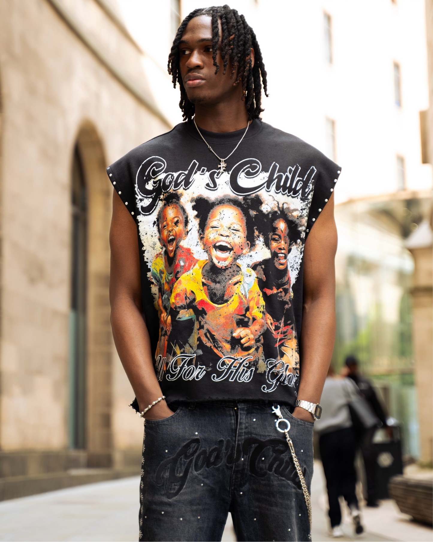 CUT OFF GOD’S CHILD CROPPED SHIRT