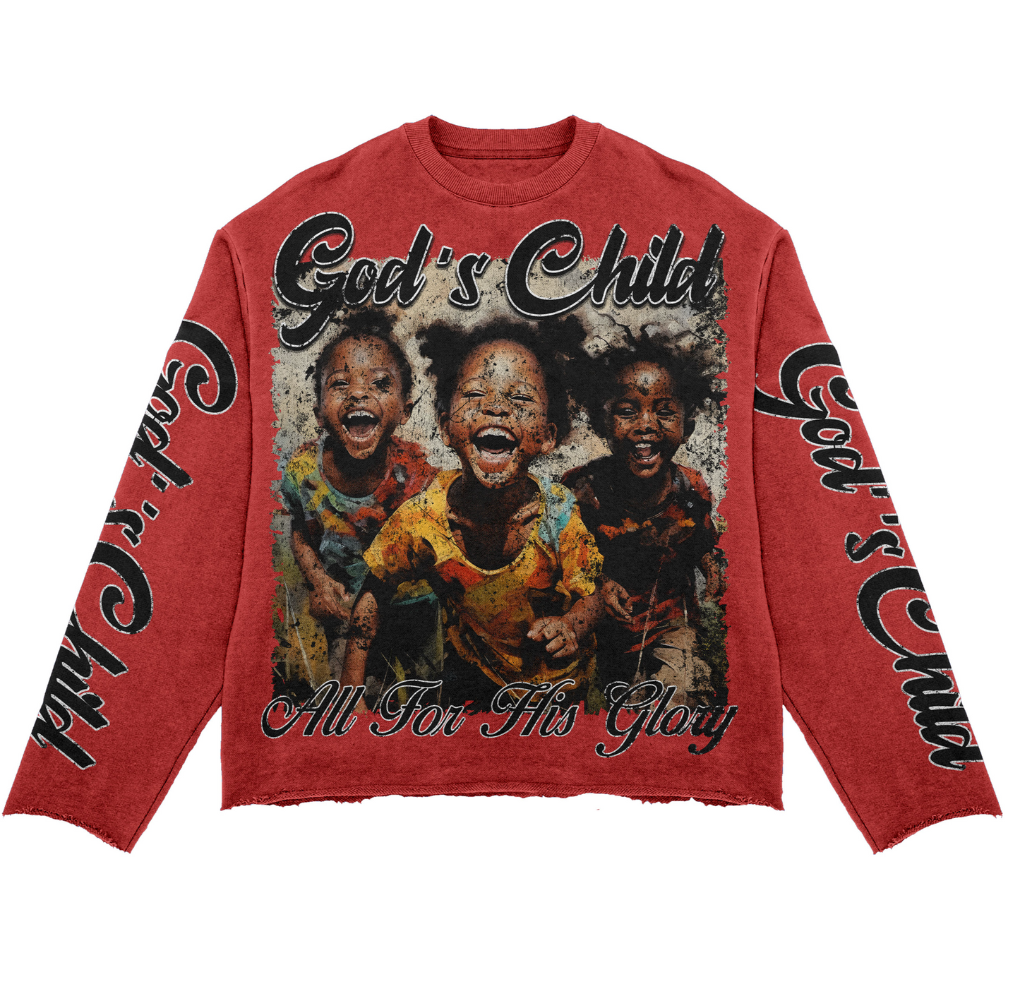 RED GOD’S CHILD CROPPED SHIRT